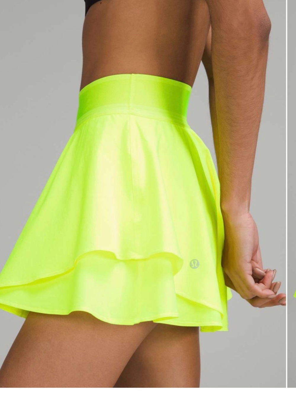 lululemon court rival Neon Yellow Skirt